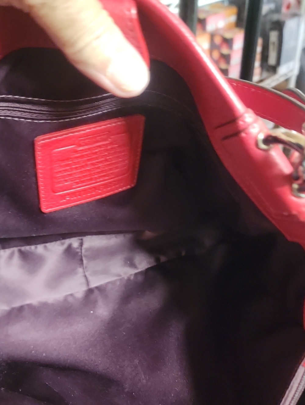 Coach 2011 Red Leather 2 Section ShoulderTote 2 Hang Tags Euc - Picture 12 of 15